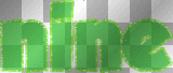 green glitter number 9