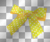 Pokadots Ribbon Bow~Yellow