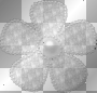 Deco Pearl Glitter Flower~Silver