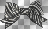 Zebra Striped Bow