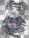Blue Laptop Girl...