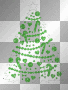 green glitter tree