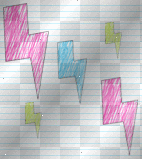 falling colorful lightning bolts paper please use with fill bucket or pen thanks :D