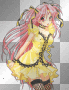 cute pink and yellow anime girl