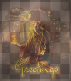 Greetings**Gold Sparkle