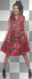 melanie fiona red and black dress