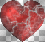 background animated red love heart