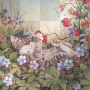 Kitten In Flowers.