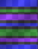 purple, black, blue, and green stripes