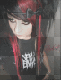 EMO GIRL IN BLACK AND RED