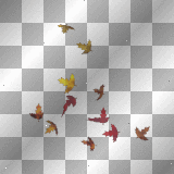 falling leaves