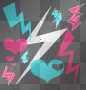 pink blue hearts lightning ' animated background