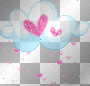 pink heart rain cloud ' animated