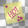Hot ' post it note