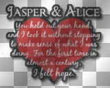 Jasper and Alice Twilight Saga quote in heart