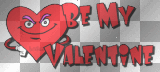 Tp - valentine red/black face heart