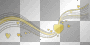yellow flying hearts swirl border ' transparent