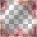pink roses ' transparent border frame