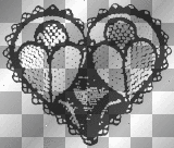 Black Lace Heart****