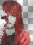 red anime girl