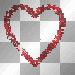red glitter heart