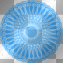  Circle Neon Transparent BG~Blue