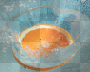 Orange im Wasser