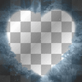 Dark Heart Frame BLUE-made by Mags173