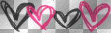 Hearts Pink&Black