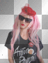 Wingska Pink emo girl Kitching