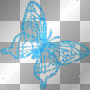 light blue butterfly ' animated sparkles