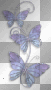purple blue butterflies ' border
