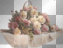 basket of pink & yellow roses ' transparent