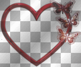 red heart frame
