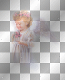 girl angel & flowers ' transprent