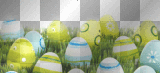 WIELKANOC EASTER TRANSPARENT GRASS BLUE 