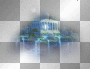 fantasy landscape castle water blue