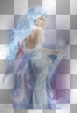 fairy woman blue purple