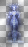 Fantasy woman blue goth