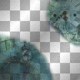 Clock blue white green frame border