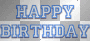 Happy Birthday Glitter Blue