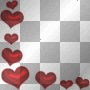 CORNER HEARTS RED