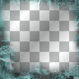 Frame forest mushrooms teal