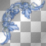 coin bleu cadre deco -c