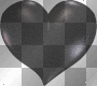 black glitter heart