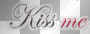 Kiss me glittered text black/red/white