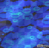 Background black lips kiss blue