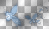 Glowing butterflies blue