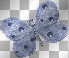 Glitter butterfly blue