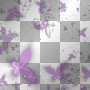 Glowing butterflies background overlay purple